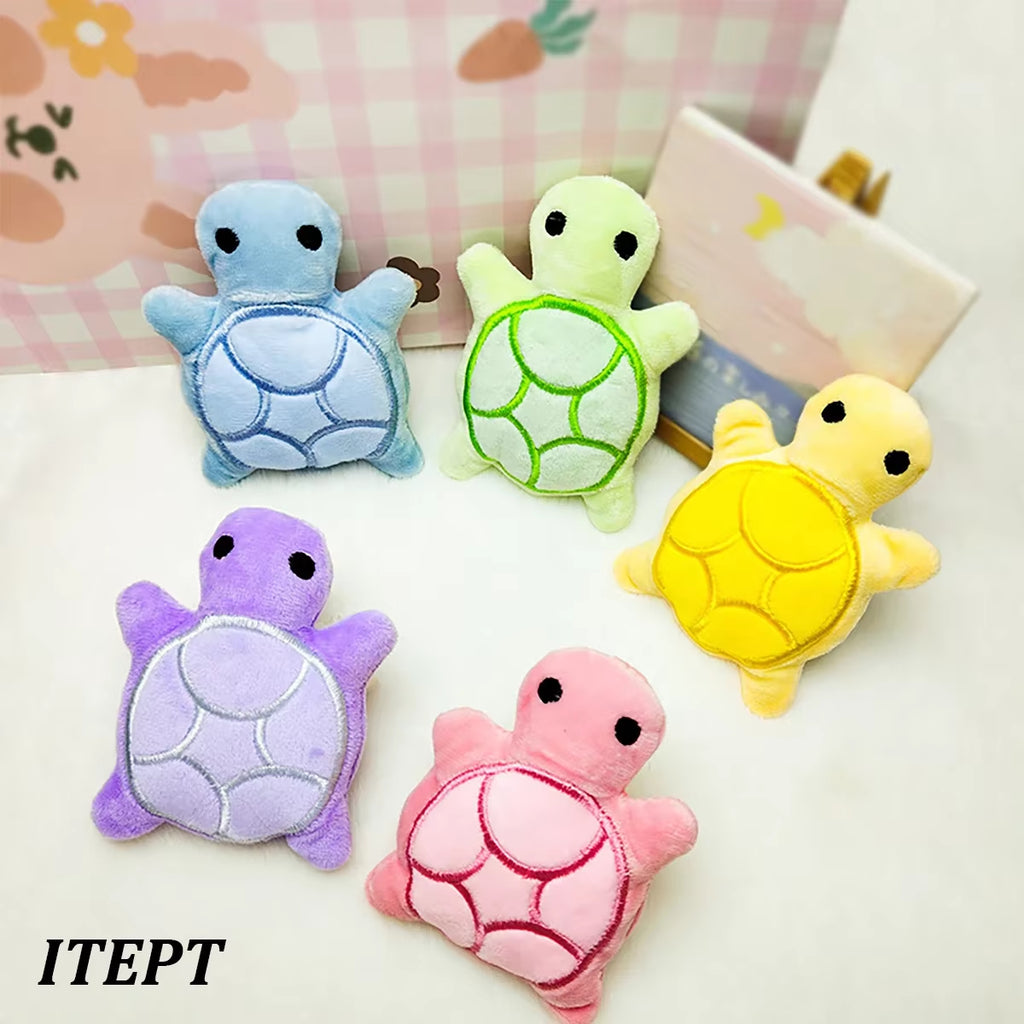 Dog Toy Mini Turtle Plush Chew Toy for Puppies Teething Relief Interactive Bite Resistant Dog Toy Dental Health Safe Fun Play